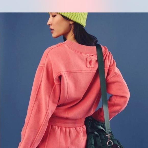 NWT Free People FP Movement Intercept Romper in Hibiscus Pink medium & Large - Picture 2 of 4